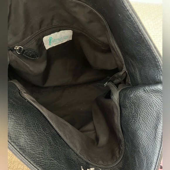 Initials Inc. Black Monogramed Hobo Shoulder Bag - Picture 8 of 8